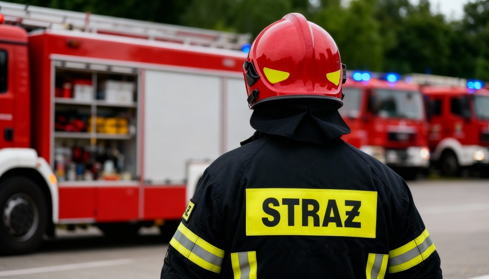 Interwencja strażników po zgłoszeniu o nielegalnym spalaniu odpadów na Kocmyrzowskiej